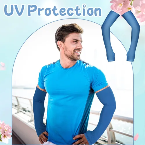 Vista 4 de 36 pares de mangas de compresión con protección UV para el brazo, protección solar, guantes largos sin dedos para hombres y mujeres