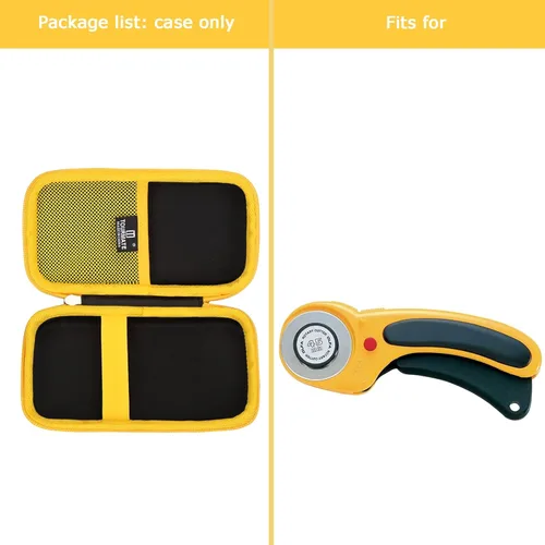 Vista 6 de Funda rígida compatible con cortador giratorio ergonómico OLFA de 1.772 in (RTY-2/DX), solo funda