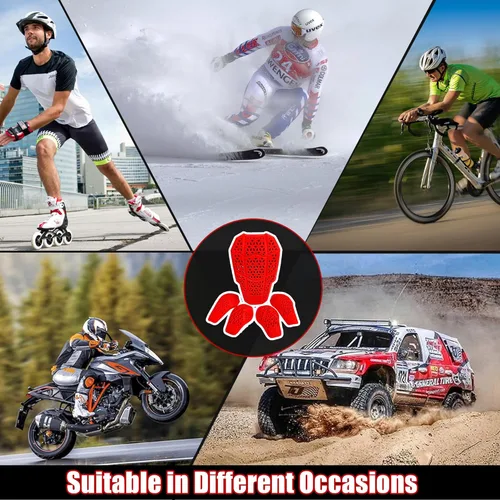 Vista 6 de Almohadillas de armadura certificadas CE Nivel 2, nivel 2 aprobadas para espalda, hombros y codos protectores de armadura para chaquetas