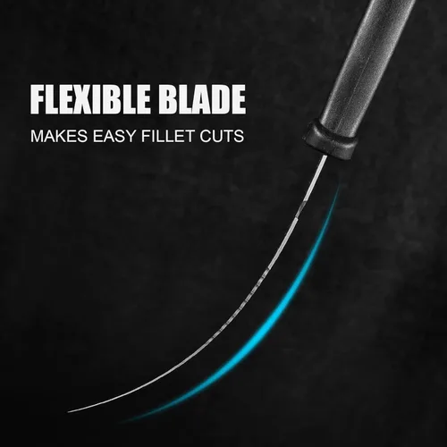 Vista 4 de Sidomma Juego de 2 cuchillos de filete de pesca de acero inoxidable de 6.5 pulgadas para filetear, equipo de pesca, juego de herramientas de pesca