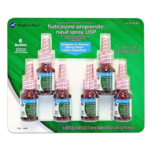 Members Mark Fluticasone Propionate Spray nasal (paquete de 6, botella de 0.54 onzas líquidas)