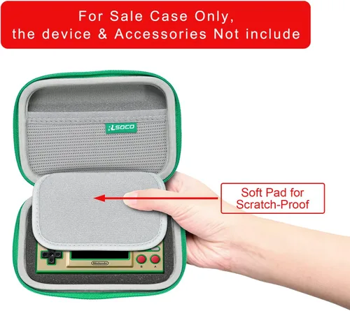 Vista 2 de RLSOCO Funda de transporte para Nintendo Game & Watch La leyenda de ZeldaSuper Mario (verde)