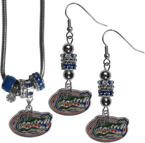 Vista 17 de Siskiyou Sports NCAA womens Euro Bead Earrings and Necklace Set