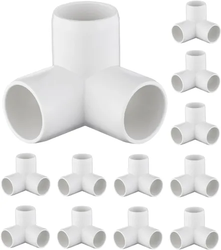 Vista 15 de Paquete de 12 accesorios de codo de 45 grados de PVC de 1 pulgada, conector de tubo de 2 vías de grado para muebles para construcción de estanterías