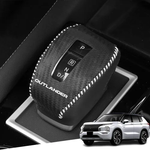 Vista 49 de Great-luck Funda Protectora de Perilla de Palanca de Cambios Automática de Cuero Genuino con Moldura, Accesorios Interiores Personalizados