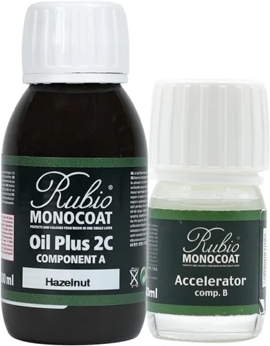 Vista 83 de Rubio Monocoat Tinte y Acabado para Madera 650 pies² - Blanco 5% Oil Plus 2C Secado Rápido, Aceite para Madera de Linaza Ecológico para Uso