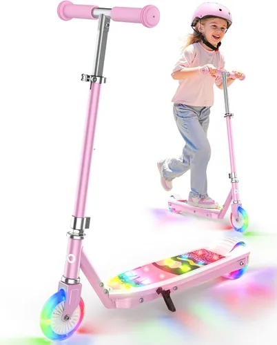 Vista 10 de Gyroor KS2 Electric Scooter for Kids, 5 MPH, LED Light-Up Wheels, Ages 3-8