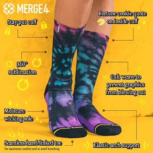 Vista 7 de MERGE4 Devo Band 'Bombs Away' - Calcetines grandes para hombre y mujer, color gris Bomb Classic DEVO, Blanco, Negro