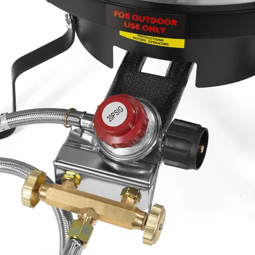 Vista 4 de Barton Freidora Profunda para Pavo de 52 Cuartos con Quemador de Alta Presión Multiusos de Aluminio 80,000 BTU Hervidor Exterior Asador Olla