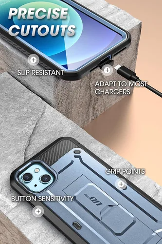 Vista 7 de SUPCASE Unicorn Beetle Pro Series - Funda para iPhone 13 (versión 2021) de 6.1 pulgadas, protector de pantalla integrado de cuerpo completo, funda