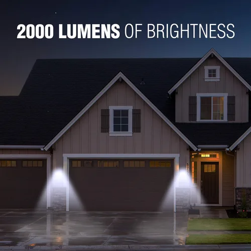 Vista 8 de Wagan EL8569 2000 lúmenes luz solar de pared solar al aire libre luz LED impermeable sensor de movimiento luces de seguridad brillante solar