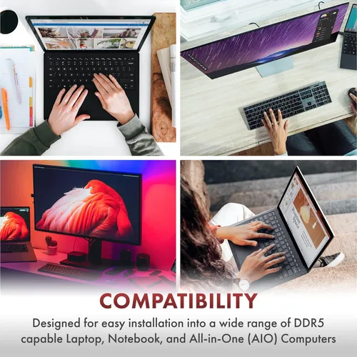 Vista 5 de A-Tech 8 GB de RAM compatible con Acer Nitro 5 Gaming Laptop DDR5 4800MHz PC5-38400 SODIMM 1.1V 262-Pin No ECC Actualización de memoria SO-DIMM