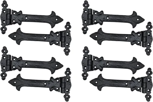Vista 47 de Adonai Hardware Adonijah - Correa de hierro fundido antiguo falsa o falsa o falsa o falsa (6.5 pulgadas x 12 unidades, negro mate) para puertas