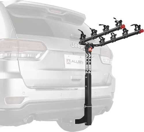 Allen Sports Deluxe Soporte de enganche para 4 bicicletas (receptor de 2 pulgadas), color negro