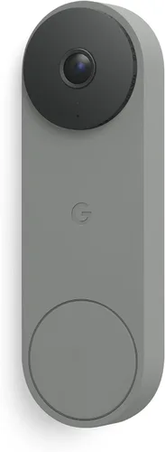 Google Nest Doorbell (Con cable, 3ª generación) - Video 2K y Gemini, Vista en vivo, Visión nocturna, Audio de 2 vías - Funciona con Google Home -