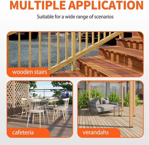 Vista 5 de lifgarfe 10 soportes de poste de anclaje de base de poste de hormigón de 4 x 4 para terraza, patio o pérgola