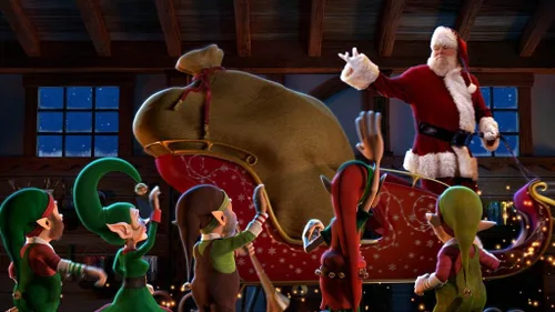 Vista 5 de AtmosFX Santa's Workshop Digital Decoraciones DVD para decoración de proyección de vacaciones de Navidad