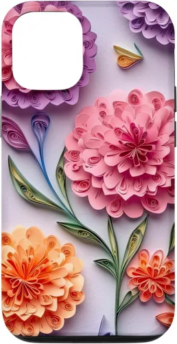Vista 28 de Funda de claveles estilo Quilling de papel para iPhone 17