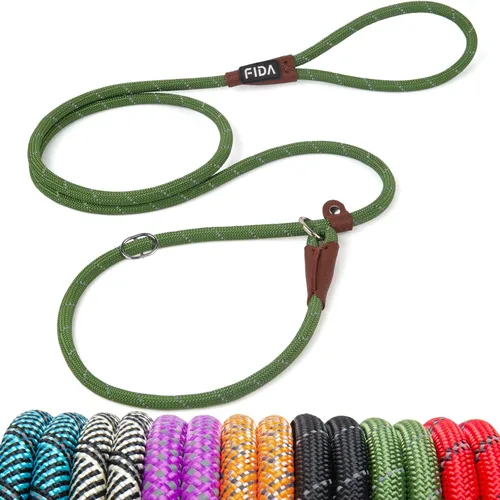 Vista 41 de Fida Paquete de 5 correas antideslizantes duraderas a granel, resistentes de 1/2 pulgadas x 6 pies, cómoda correa antideslizante para perros Verde