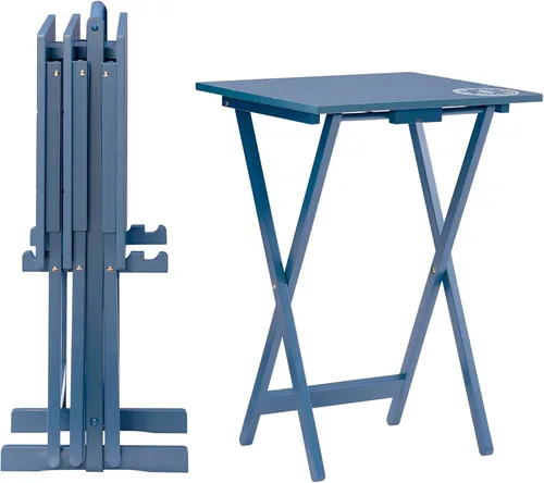 Vista 19 de Linon Home Décor SAMM TV, juego de mesa de bandeja gris