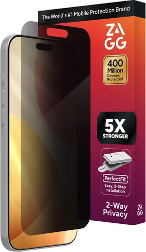 Vista 49 de ZAGG Glass Elite - Protector de pantalla antirreflejo para Apple iPhone 16e/ 14/13/ 13 Pro - Protección contra roturas 5X, tecnología antihuellas