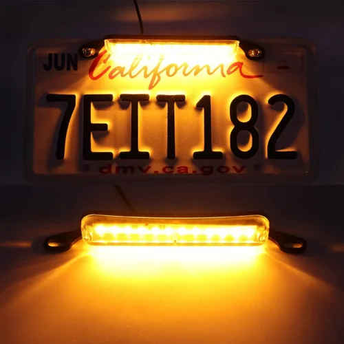 Vista 4 de LivTee Luz de matrícula, Luces LED de matrícula extremadamente brillantes, montaje para remolque, UTV, ATV, camión, RV, barco, color ámbar