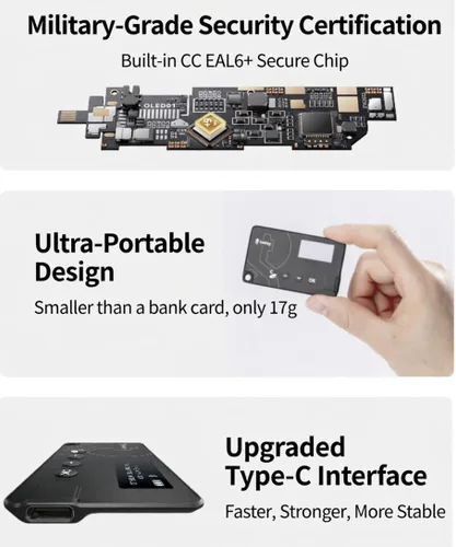 Vista 6 de imKey Pro Crypto Hardware Wallet Secure Cold Crypto Wallet con almacenamiento fuera de línea CC EAL6+ Seguro para activos digitales Bitcoin Ethereum