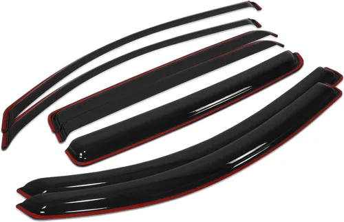 Vista 30 de Auto Dynasty 4 protectores de lluvia con cinta adhesiva para ventana, compatible con Echo 2000-2005 de 4 puertas, protectores de lluvia, deflector