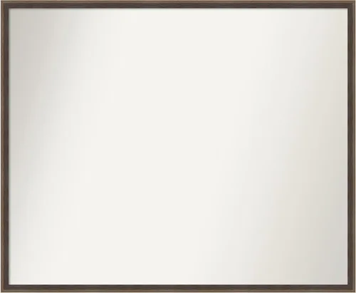 Vista 57 de Amanti Art Brown Wall & Bathroom Mirror for Over Sink, 21x33 Large Mirror