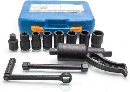 Vista 6 de Juego multiplicador de par llave de tuerca de llanta ahorro de mano de obra removedor de tuercas con 8 enchufes