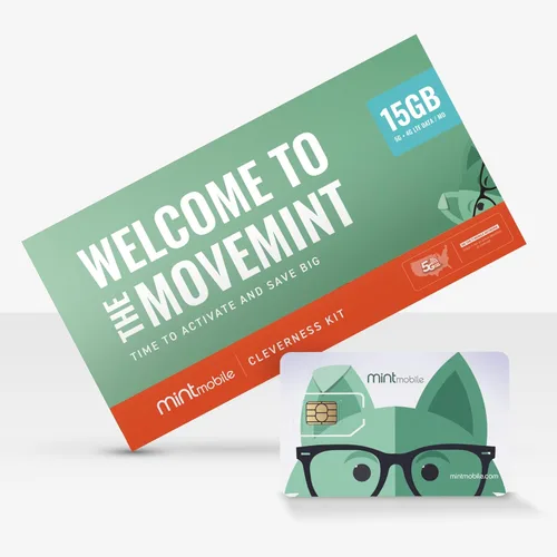 Vista 2 de Mint Mobile - Plan de telefonía con 15GB de datos 5G-4G LTE + llamadas y mensajes de texto ilimitados durante 3meses (tarjeta SIM 3 en 1)