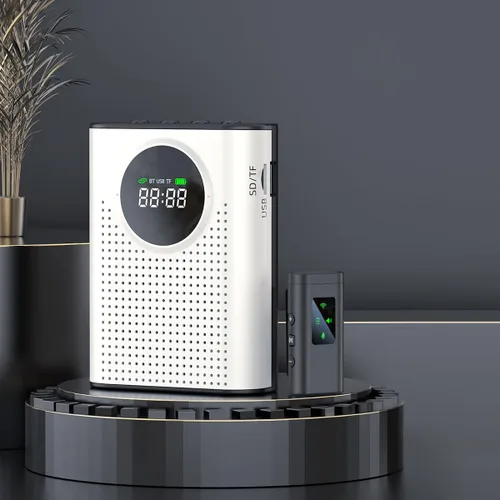 Vista 10 de BSONE Amplificador de voz con micrófono inalámbrico para profesores - Sistema PA portátil Bluetooth con clip con micrófono de solapa y altavoz