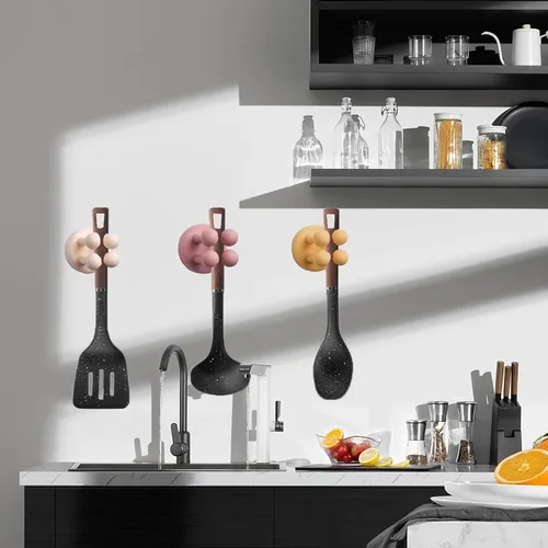 Vista 3 de 6 soportes para cepillos de dientes autoadhesivos impermeables de silicona, multifunción, montado en la pared, soporte para enchufe de un solo