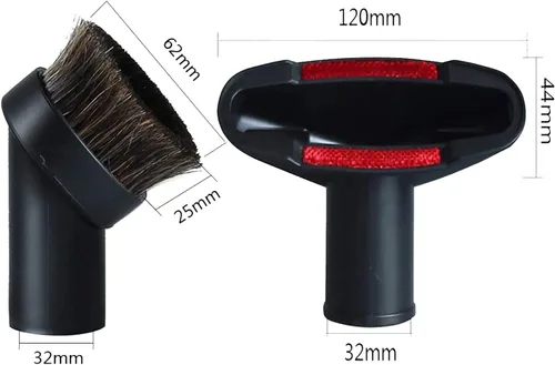 Vista 4 de Accesorios de accesorios para aspiradora de 1 1/4 pulgadas, kit de herramientas para aspiradora, cepillo polvoriento con adaptador de manguera