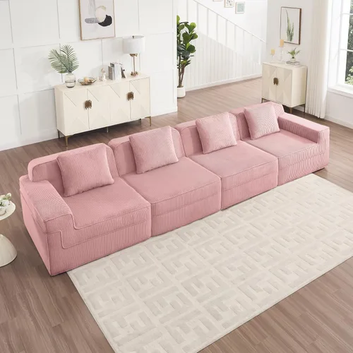 Vista 37 de Modular 2 Seat L Shape Sectional Boneless Sofa, Cloud Sectional Couch with Deep Seat, Modern Modular 2-Seat Sofa Couch with Throw Pillows and 1