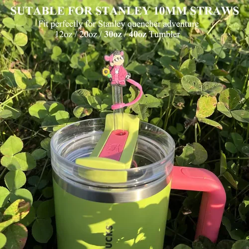 Vista 2 de Cubierta de popote para copa Stanley, fundas de popote Amreich para popotes Stanley Yeti de 0.394 in, tapa de popote para vaso Stanley de 30 y 40