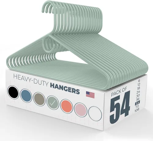 Vista 115 de Neaties Perchas de ropa resistentes paquete de 20 (24 unidades), fabricadas en los Estados Unidos, perchas de plástico de capacidad de 8 libras
