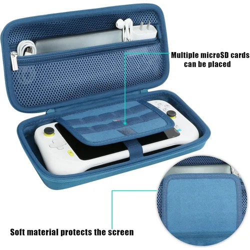 Vista 3 de Aenllosi Estuche de transporte rígido de repuesto para Logitech G Cloud Gaming de mano, azul (solo caja)