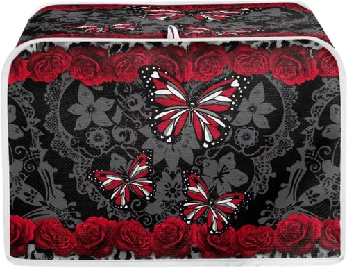 Vista 9 de Cat Print 2 Slice Bread Maker Cover Music Note Print Microwave Oven Cover Bakeware Protector Anti Fingerprint Protective Covers for Kitchen