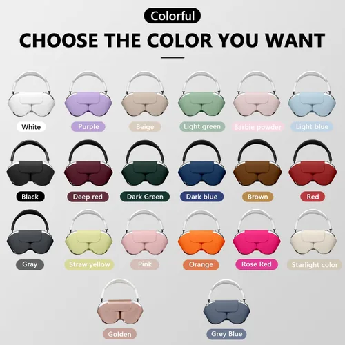 Vista 7 de Maxjoy para Apple Airpods Max Funda inteligente de cubierta, Accesorios de cubierta protectora de cuero PU suave para Airpod Max con modo de sueño