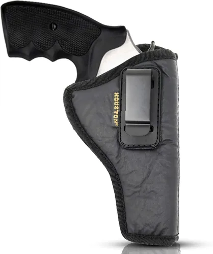 Houston Gun Holsters IWB Revolver Holster – Concealed Carry Holsters for Revolvers, ECO Leather Hand Gun Holster with Suede Interior, Fits K, L, M,