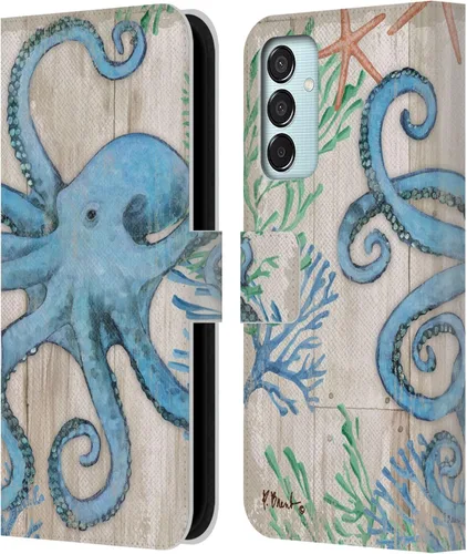 Vista 8 de Head Case Designs Officially Licensed Paul Brent Agate Mermaid Coastal Leather Wallet Case Compatible with Samsung Galaxy M15/F15 5G