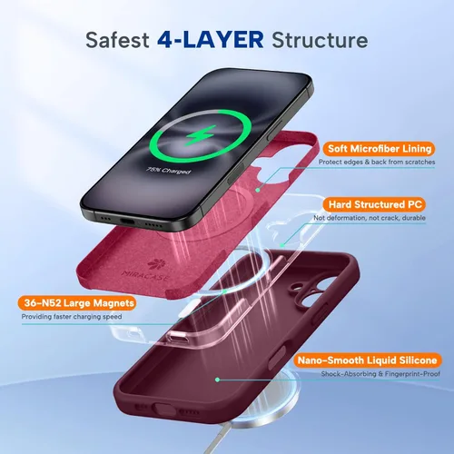 Vista 84 de Miracase Funda ultradelgada diseñada para iPhone SE 2022 (3ª generación)/iPhone SE 2020 (2ª generación)/iPhone 7/iPhone 8 con protector de pantalla