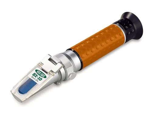 Vee Gee Scientific BX-10 Refractómetro de mano, con escala Brix, 0-10%, +/-0.1% de precisión, 0.10% de resolución