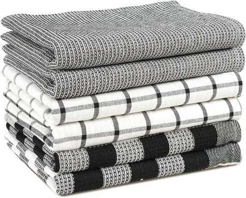 Vista 53 de LANE LINEN Paños de cocina 100% algodón, ultra suaves, absorbentes, de secado rápido, toallas de cocina, paños de lavado multitejido