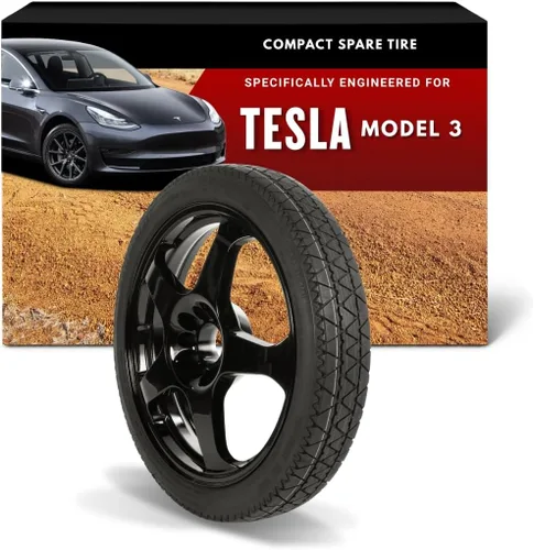 Vista 9 de Modern Spare Kit completo de neumáticos de repuesto compactos con funda de transporte, se adapta a Tesla Model 3 2017-2025