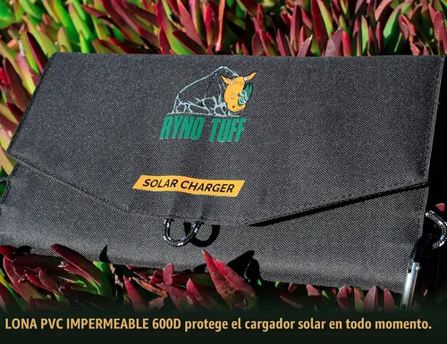 Vista 7 de Ryno Tuff Cargador solar portátil para campamento, cargador plegable de panel solar de 21 W, 2 puertos USB, impermeable y duradero, compatible