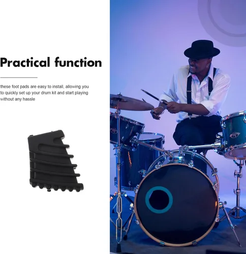 Vista 5 de 3pcs Drum Stand Rubber Feet Anti Slip Leg Protector Replacement