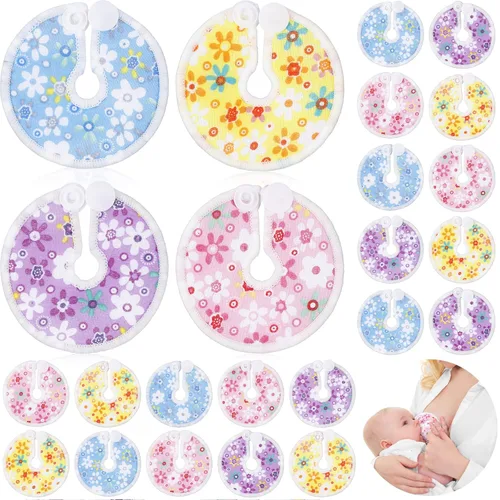 32 fundas para botones de tubo G, almohadillas de algodón para apoyo de alimentación, suministros de algodón reutilizables, fundas suaves para