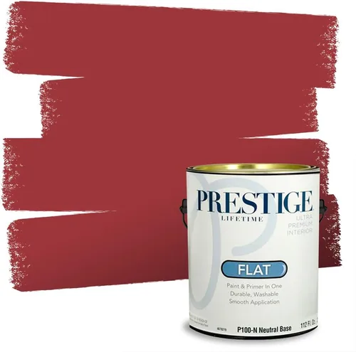 Vista 16 de Prestige Paints E100-T-SW6591 Pintura exterior e imprimación en uno, 1 galón, plano, combinación comparable de Sherwin Williams Amaryllis, 1 galón
